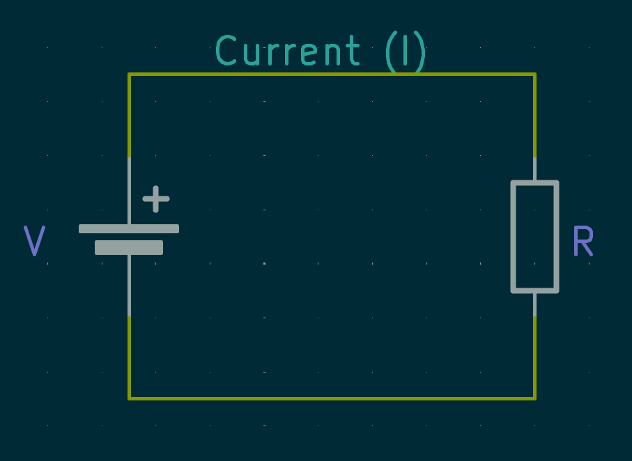 Ohm's Law relationship between voltage, current, and resistance